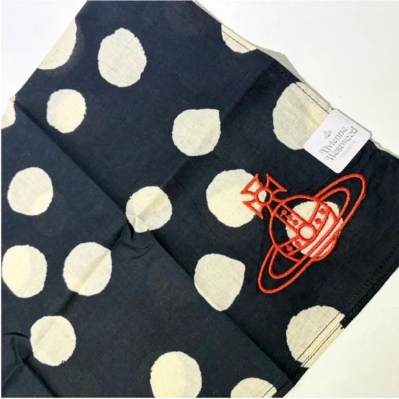 Vivienne Westwood Black Polka Dot Scarf - Picture 5 of 7